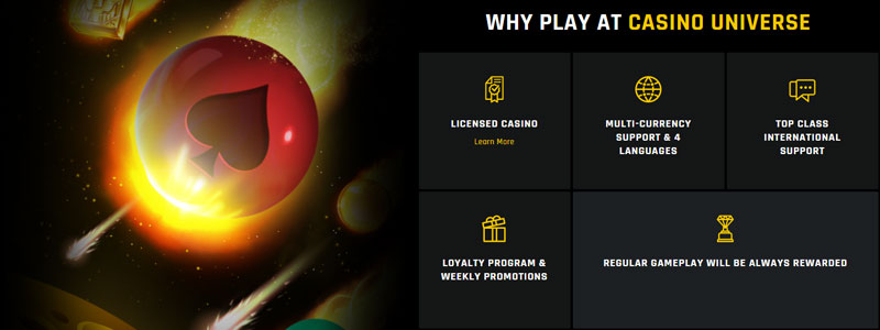Casino-Universum kanspelvergunning